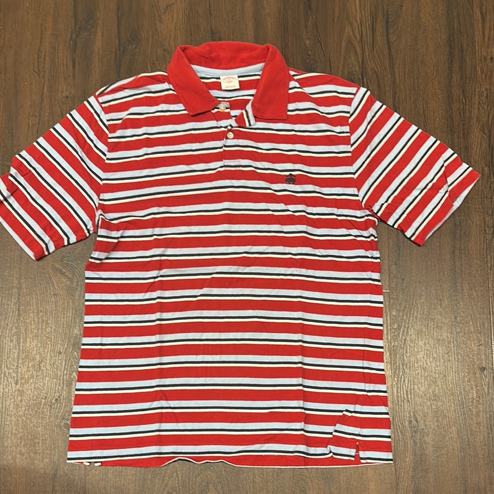 Brooks Brothers Red Striped Polo Shirt